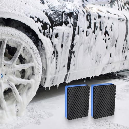 2 Pack Clay Bar Sponge Pad Kit for Car Detailing and Polishing Removes Brake Dust, Dirt and Leaves, Suitable for Painting Glass and Wheel Surfaces