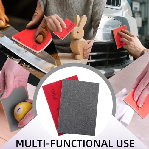 32Pcs Sanding Sponge 180-3000 Grit Soft Foam Hand Sander Block | 3x4 Inch Soft Foam Absorbs Vibration, Hook and Loop Backing, Reduces Hand Fatigue - size: 32pcs Mix Grit, style: Aluminum