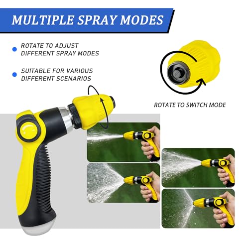 Car Wash Foam Gun Sprayer,Foam Connon for Garden Hose,Cleaning Kit | Car Washing Kit with Washing Sponge & Absorbent Towel, Hose Nozzle for Garden Cleaning, Pet Showering - color: Yellow