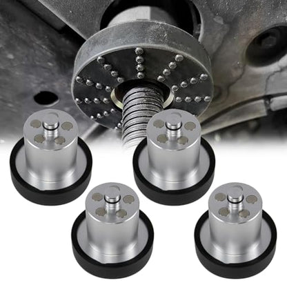 RULLINE Magnetic Jack Pad Lift Point Adapter Kit Compatible with Rivian R1T & R1S -4 Pack with Storage Zippered Case