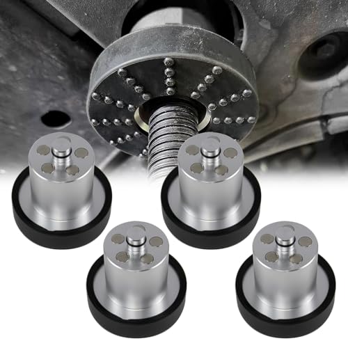 RULLINE Magnetic Jack Pad Lift Point Adapter Kit Compatible with Rivian R1T & R1S -4 Pack with Storage Zippered Case