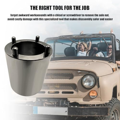 Axle Nut Socket, Spindle Nut Socket 1/2 in Drive, Axle Nut Tool J-37763 for Geo Tracker for Suzuki Sidekick 1989-1998 for Chevy Tracker 1999-2002 for Grand Vitara 1999-2004 Remover Installer