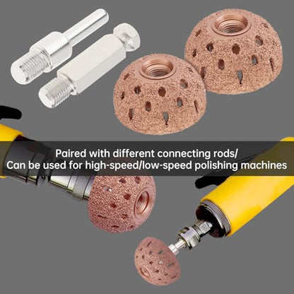 Tire Repair Patch Tools 40mm 55mm Tungsten Steel Polishing Wheel with Patch Roller and Repair Scraper for Car Tire Grinding (40mm+55mm)