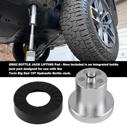 RULLINE Magnetic Jack Pad Lift Point Adapter Kit Compatible with Rivian R1T & R1S -4 Pack with Storage Zippered Case
