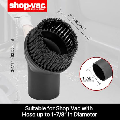 Shop-Vac 3-PC Nozzle Kit, 1-7/8 Inch Diameter for Wet/Dry Vacuum, Includes Gulper, Crevice Tool and Round Brush