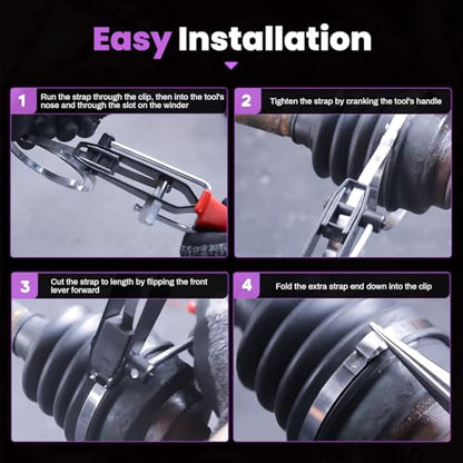 New Upgrade 4PCS Universal CV Axle Boot Repair Kit, Fits 26mm-34mm Shafts, 4.92" (125mm) Height, Premium Silicone, Seals Out Dirt & Moisture, Includes Pliers & Stainless Steel Clamps, For Cars/Trucks - size: Kit 5