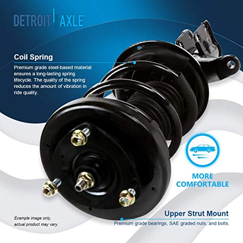 Detroit Axle - 2 Front Struts for 2002-2006 Honda CR-V Complete Struts with Coil Spring 2003 2004 2005 Replacement Quick Install Ready Strut Shock Assembly - size: 172143_172144/PAIR