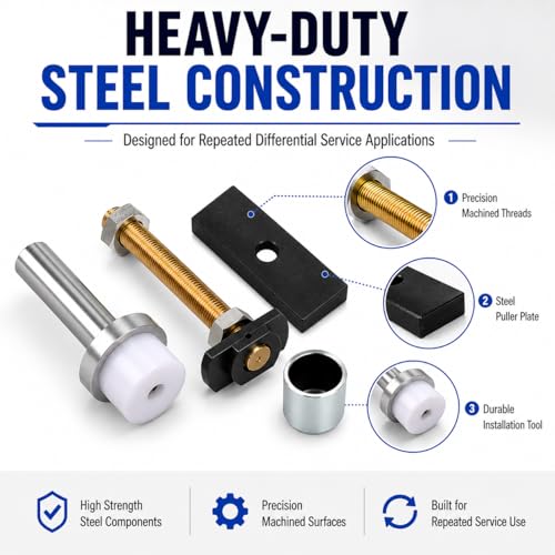 CV Axle Bearing Puller Tool Kit for Toyota 8" Front Differential, Compatible with 2003-2018 4Runner, 2005-2018 Tacoma, 2007-2014 FJ Cruiser, Needle Bearing Removal Tool, Replace 18195