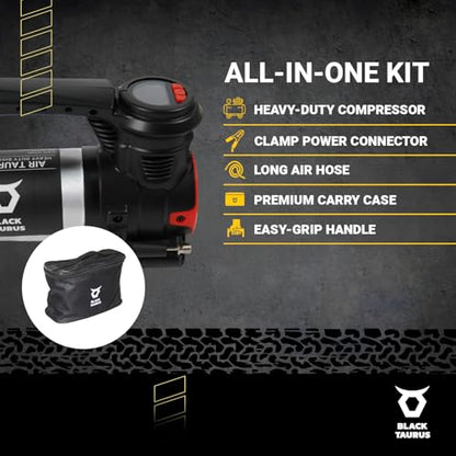 Portable Air Compressor, 19A 120 PSI (8.27 BAR) On‑Board & Offroad Tire Inflator for Cars, Trucks, 4×4 Vehicles Automatic Pressure Control with Dual‑Motor Options, Air Compressor 252 - style: Air Compressor 252