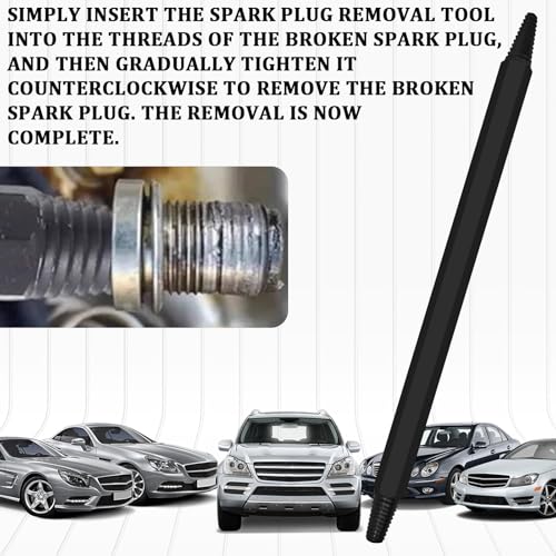 Broken Spark Plug Remover Tool with Left-Hand Thread, 10mm Hex Drive Spark Plug Extractor Socket Set for Car, Truck, and Motorcycle Engine Repair, Professional Automotive Removal Kit