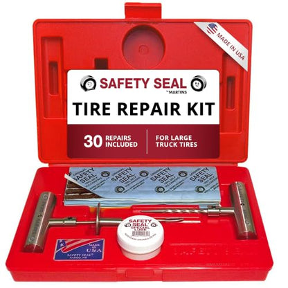 Safety Seal Tire Repair Kit – Truck Deluxe Kit, 30 Repairs (8"), 4.75" Probe, Case Kit, Tubeless Tire Repair for Trucks & Commercial Vehicles