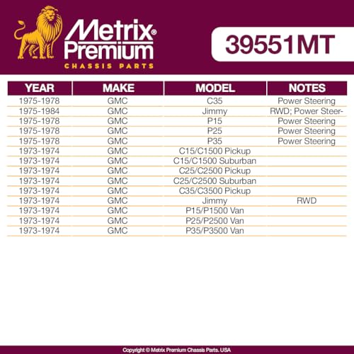 Metrix Premium Chassis Parts - Pitman Arm Fits 01-02 Chevrolet P30 (Mexico), 92-99 Chevrolet P30, 89-91 R1500 Suburban, 73-74 GMC P15/P1500 Van, 73-74 P25/P2500 Van, Replacement K6143, Made in Europe - size: K6143