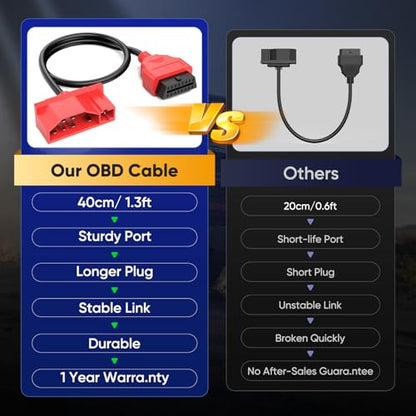 Autel 7 Pin OBD1 to OBD2 Adapter Cable for Ford, 7Pin OBD1 to 16 Pin OBD2 Diagnostic Cable, Fit for Ford Vehicles with 7Pin Port, Work with Scan Tool and Code Reader