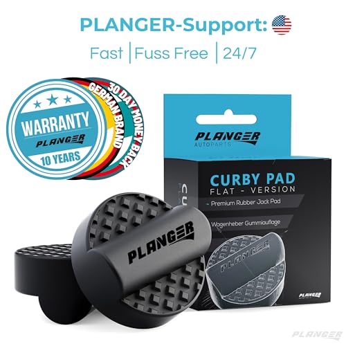 PLANGER® - Curby Pad Flat - Rubber Jack Pad for Audi (Special CAR Brands from Germany) Trolley Jack, Vehicle Lift and Axle Stand - Protects Your Car, SUV - color: Curby Pad (flat)