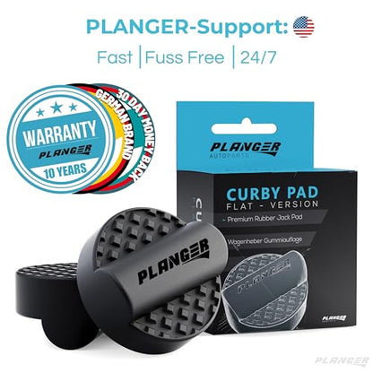 PLANGER® - Curby Pad Flat - Rubber Jack Pad for Audi (Special CAR Brands from Germany) Trolley Jack, Vehicle Lift and Axle Stand - Protects Your Car, SUV - color: Curby Pad (flat)