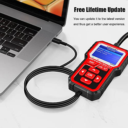 KONNWEI KW681 OBD2 Scanner 6V 12V Car Battery Tester, 2 in 1 Car Diagnostic Scanner Automotive Battery Alternator Load Tester Check Engine Code Reader Scan Tool