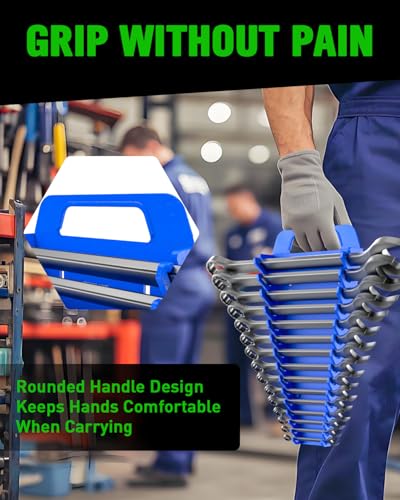SWANLAKE Magnetic Wrench Organizer Toolbox Holder, 4-Pack SAE (1/4'' to 1-1/16''), Metric (6mm to 27mm) Wrench Organizers, Total Hold 60 Slots Ratchet Holders for Tool Box - style: 60-Slot