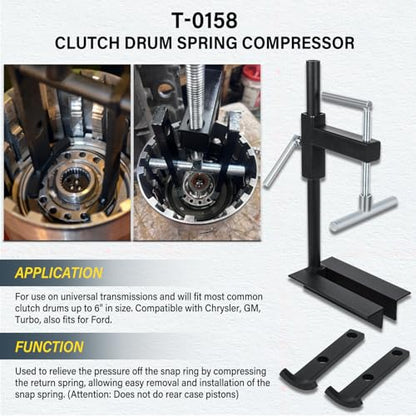 Bonbo T-0158 Universal Clutch Drum Spring Compressor Transmission Tool Heavy Duty Steel