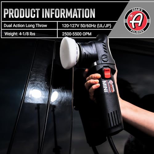 Adam's Polishes Swirl Killer 12mm Polisher - Orbital Polishing Paint Correcting Buffer Tool - Car Scratch Remover - Use Post Car Wash Clay Bar & Pre Wax or Ceramic Coating - style: Polisher