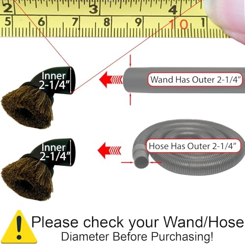 GHAMADE Vacuum Accessories & Attachments for Shop Vac 2-1/2'' - Vacuum Dust Brush & Extension Wand Compatible with Vacuums Using 2-1/4'' Inner Diameter Accessories (Horsehair, 2-1/4'') - style: HorseHair