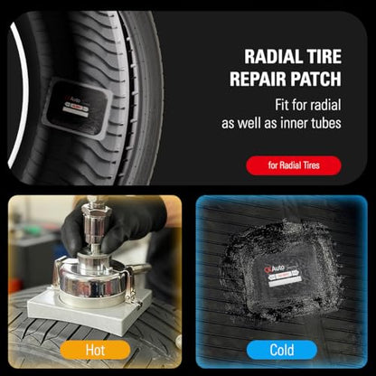 CKAuto 20 pcs Radial Tire Patches Heavy Duty 2-1/2" x 3-1/4" (65 x 80mm) | for Radial Tubeless Tire of Cars Vans SUVs Buses & Heavy Trucks Tractor Agricultural Vehicles Rectangle - size: 2-1/2" x 3-1/4" (65 x 80mm) 20 PCS