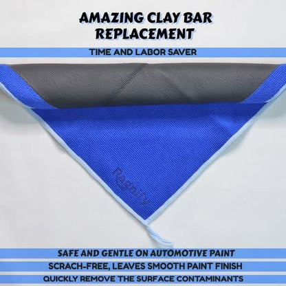 Ragnify Clay Towel Auto Detailing Scratch Free and Paint Safe fine Grade Clay Bar Cloth for Car Detailing, Polishing and Removing Paint Contaminants (Blue Regular) - color: Blue Regular