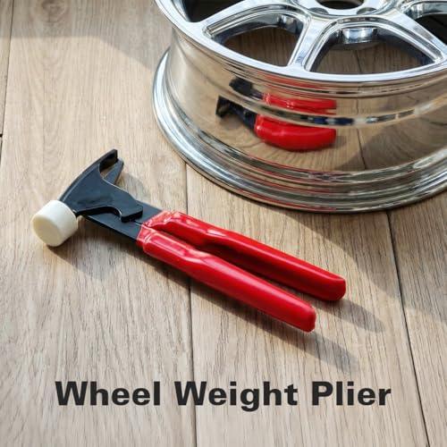 CKAuto Wheel Balancing Weight Plier Hammer Tool with Plastic Jaws for Wheel Weights Clip On(Upgraded Version) - size: upgraded