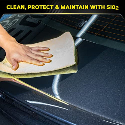 Meguiar's Hybrid Ceramic Wax & Shine Kit - Includes Ceramic Wax and Ceramic Detailer, with Microfiber Clothes and buffing Pads for Cars, trucks, & SUVs