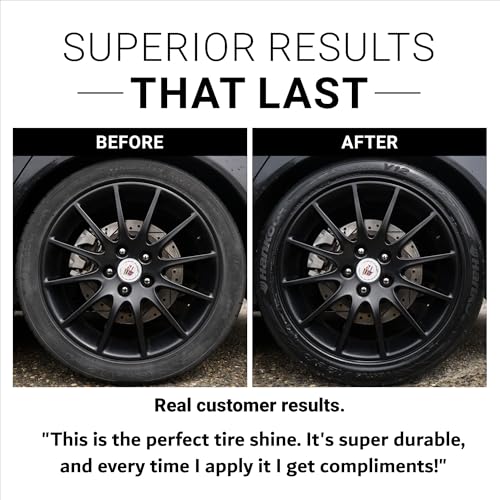 CAR GUYS Tire Shine Spray 1 Gallon Refill - The Perfect Deep Black Shine - Long Lasting Car Tire Dressing - No Sling & Dry to Touch - Sprayer Not Included - size: 1 Gallon Refill