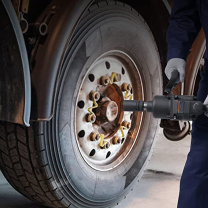 VEVOR 1 Inch Air Impact Wrench, Up to 2730 ft-lbs Reverse Torque Output 1" Pneumatic Impact Gun Lightweight w/ 2 Handles for Heavy Duty Repairs and Maintenance - size: 22*5.3*4.9inches, style: Wrench