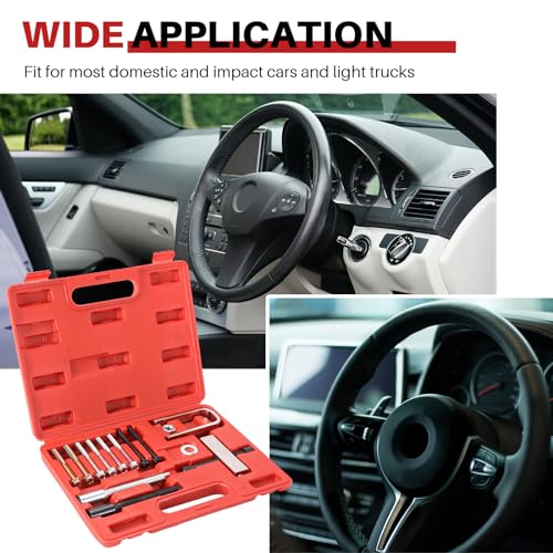 DASBET Automotive Car Steering Wheel Puller Compressor Remover Set | Steering Wheel Lock Plate Removal Tool Kit
