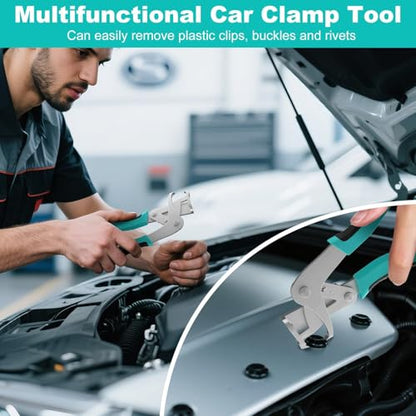 Car Clip Pliers and Disassembly Tools, Efficient Multi-functional Automotive Snap Plier, Easy to Remove Fasteners, Clips, Buckles, and Rivets, Open The Panels Effortlessly (1pc) (blue) - color: Blue