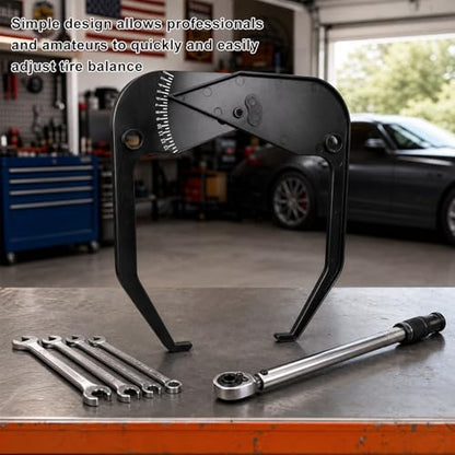 Car Tire Caliper, Portable Plastic Auto Wheel Rim Width Measuring Tool Tire Balancer Caliper, Accurate Wheel Balancer Rim Tyre Scale Tool for Most Vehicles, Car Accessories