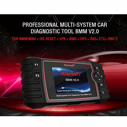 iCarsoft Obd2 Scanner, Code Reader Car Diagnostic Tool BMM V2.0 for BMW/Mini, with Oil Service Reset, EPB, BMS, DPF, SAS, ETC, OBD II, Updated Version of i910-II
