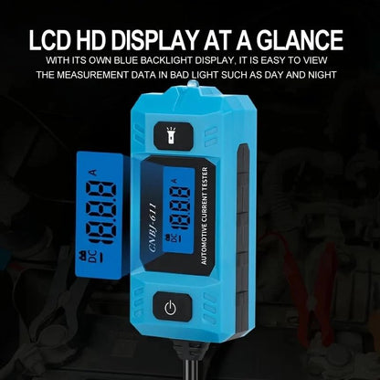 Automotive Circuit Fault Probe Tester, High-Precision Current and Circuit Tester, ABS/PC 1PC Design, 20A 48V Fuse Blade Checker with LCD Screen and Front Light