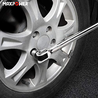 MAXPOWER Heavy Duty 3/4 Drive Breaker Bar 24-inch with Flex Handle - size: 24"