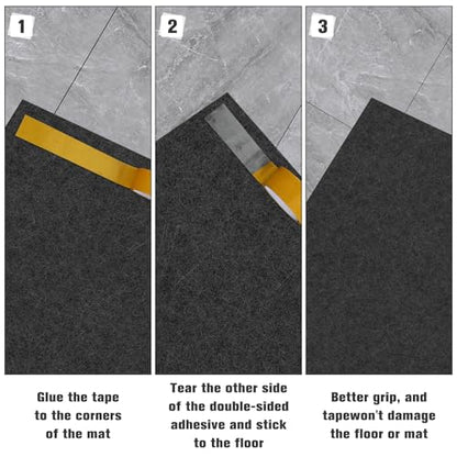 Drydiet 4 Pcs 36 x 72 Inch Oil Spill Mat for Under Car, Driveway, Motorcycle - Absorbent Pad for Garage Drip Leaks With Rubber Backing - Reusable, Washable, Non-Slip, Protects Floor