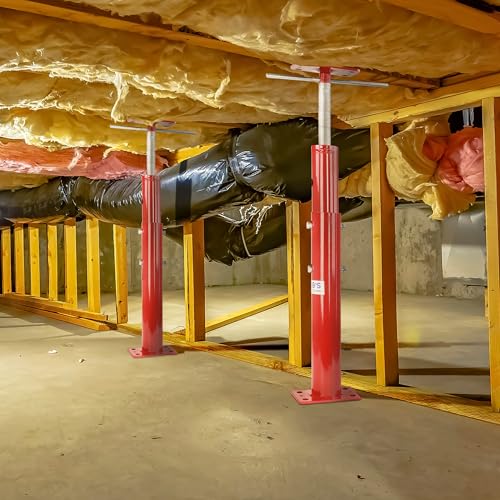 BISupply House Jacks for Leveling Crawlspace 1 Pack - 12 to 16 inch Adjustable Support Beam Basement Jack Post - Floor Lifting Joist Beam Brace for Cellar Ceiling - Screw Pole Jack - size: 12-16 Inch (1 PACK)