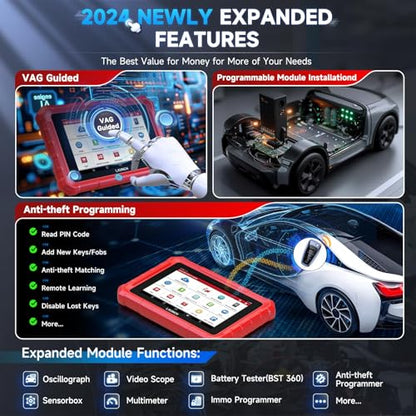 LAUNCH X431 PRO Star Bidirectional OBD2 Scanner with ECU Coding | Full-system diagnostics with 38+ service functions, CAN FD, DoIP and FCA AutoAuth coverage for compatible vehicles.