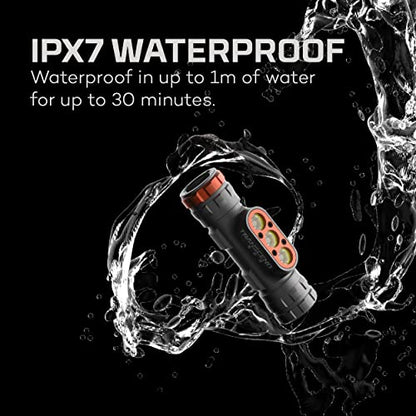 NEBO Transcend 1500 Rechargeable Headlamp | 1,500 Lumens, 5 Light Modes, Detachable Magnetic Work Lamp, Waterproof, Bright LED Head Light for Hiking & Camping, Includes USB Charging Cable - style: 1500 Lumen