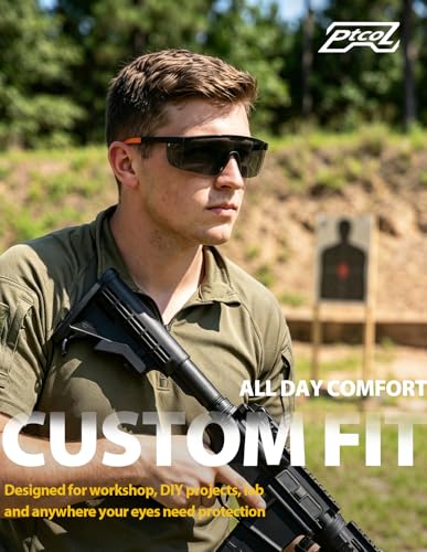 Safety Glasses 4 Pack – Smoke Tinted Lenses for Outdoor Work and Shooting, ANSI Z87.1 Anti Fog, UV Protection, Impact Resistant Protective Eyewear Over-spec - color: Smoke Tinted
