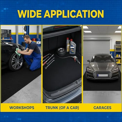 AHEONLAR Oil Spill Mat, 7'4"x20' Waterproof Garage Floor Mats for Under Car, Garage Car Mat Easy to Clean, Oil Change Mat Durable, Washable, Protection from Snow, Rain and Mud for Cars（Black） - size: 7'4"x20'