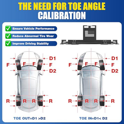 Loyala Wheel Alignment Tool with 2 Measuring Tapes 2 PCS Toe Alignment Tool Plates Camber Alignment Tool for Automotive Truck SUVs RV Tire Repair Home Use Automotive Tools