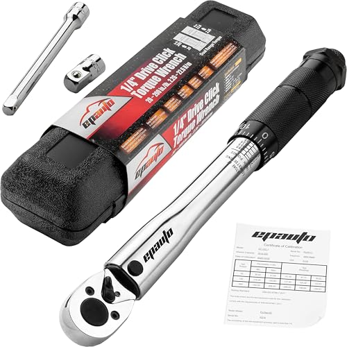 EPAuto 1/4-Inch Drive Click Torque Wrench, 20-200 In.-lb./ 2.26~22.6 Nm | 1/4-Inch (20-200 in.-lb. / 2.26 ~ 22.6 Nm) - size: 1/4 Inch Drive (20-200 in.-lb.)