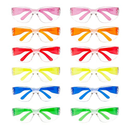 BISON LIFE Clear Safety Glasses – ANSI Z87.1 Certified Scratch & Impact Resistant Eye Protection Goggles for Men & Women - color: Clear/6 Colors