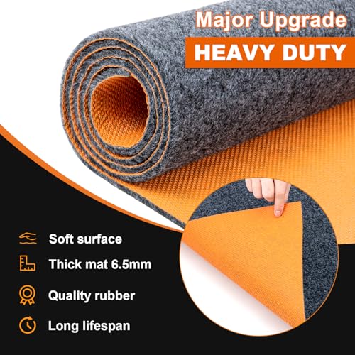64×32In Heavy Duty Oil Spill Mat,6.5mm Thick Garage Under Car Mat,1/4" Waterproof Rubber Backing,Efficient Oil Absorption,Washable Reusable Durable Non-Slip - size: 2'8" x 5'4" (Square)