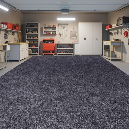 Garage Floor Mat, 8.8 x 22 Ft Waterproof Mat with Non-Slip Backing, Reusable Absorbent Surface, Easy Clean Floor Protector Oil Spill Mats for Garage, Driveway, Workshop - size: 8'10" x 22' (Rectangular)