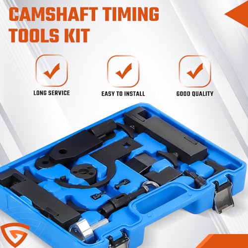 Camshaft Alignment Tool Kit Fit for Land Rover Jaguar Discovery 4 Range Rover Sport V8 5.0L V6 3.0L, Engine Timing Tool with Fuel Pump, Fuel Injector Remover Tool, 303-1445, 303-1448, 303-1452
