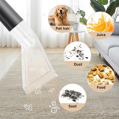 Extractor Tool Large Clear Head for Upholstery & Carpet Cleaning, Car Detailing Vacuum Wand for Portable Extractors B, 9.6cm - size: 9.6cm