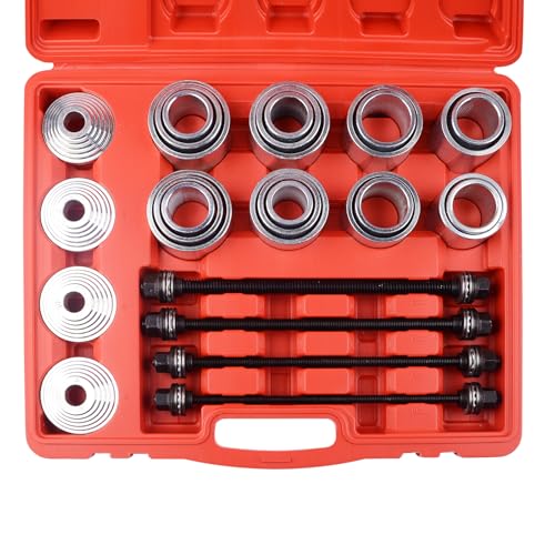 DAYUAN 28Pcs Pull and Press Sleeve Kit Remove Bushes Bearings Seals | Bearing & Bushing Press Tool, Removes & Installs Bushings Bearings Seals, 40CR Steel, Universal Application, Storage Case